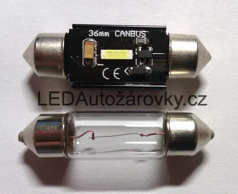 LED Autožárovky C5W - CSP 12V 2W bílá