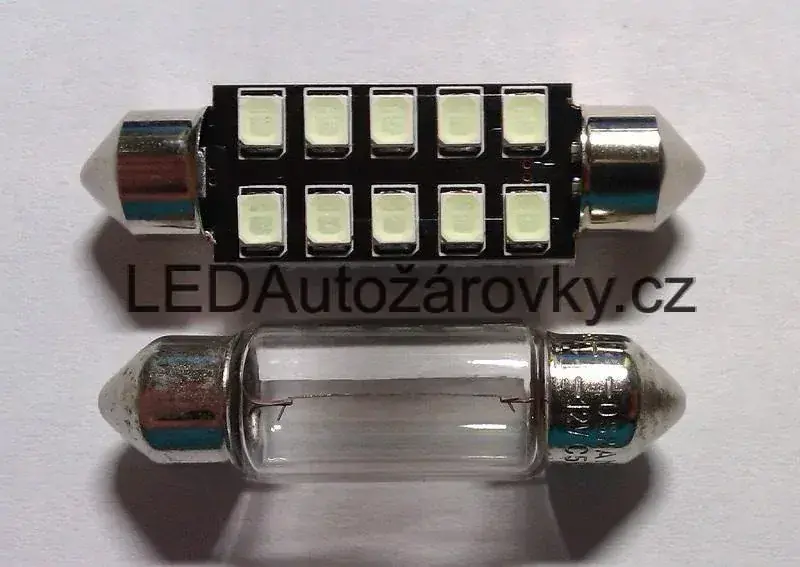 LED Autožárovky C5W - 8x SMD 2835 12V 2W modrá 31mm