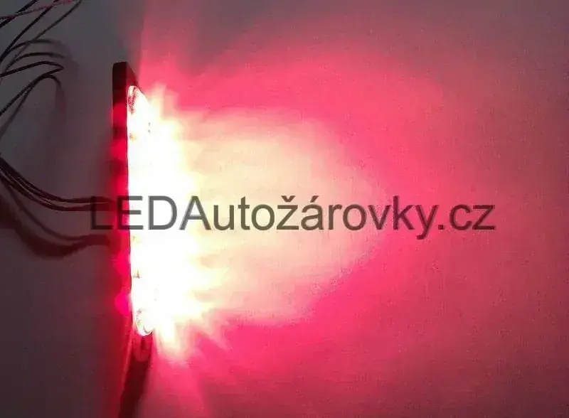 LED stroboskop maják - 6 LED SMD 3030 synchr. 12V 24V 6W červený