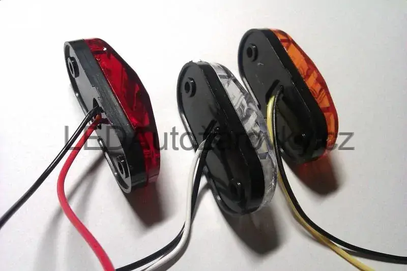 LED poziční světlo - 2x SMD 5730 12V 24V E4 oranžové