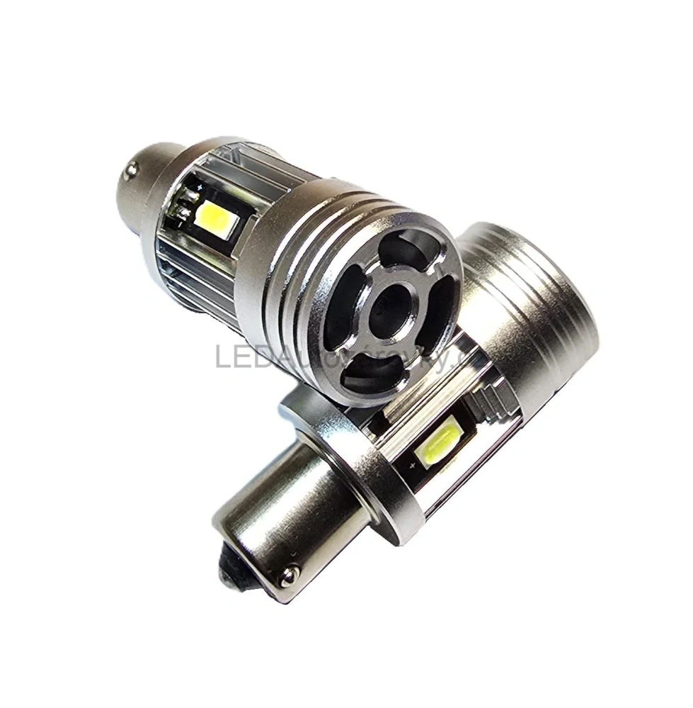 LED žárovky P21W BA15S - 4x CSP 12V 27W 600Lux bílá