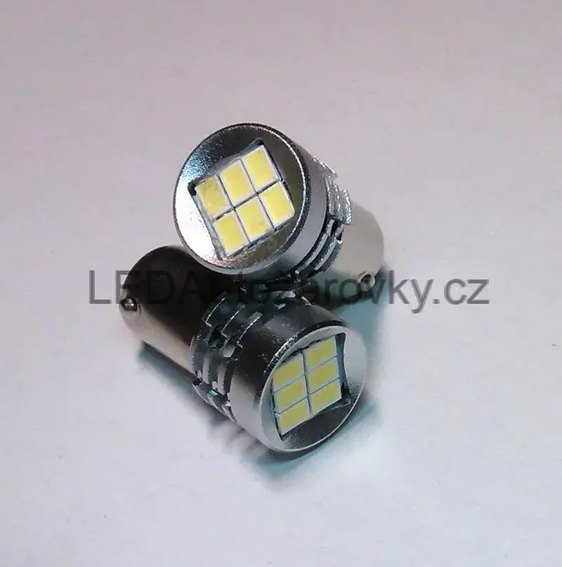 LED Autožárovky T4W BA9S - 6x SMD 3020 12V 24V 2W bílá