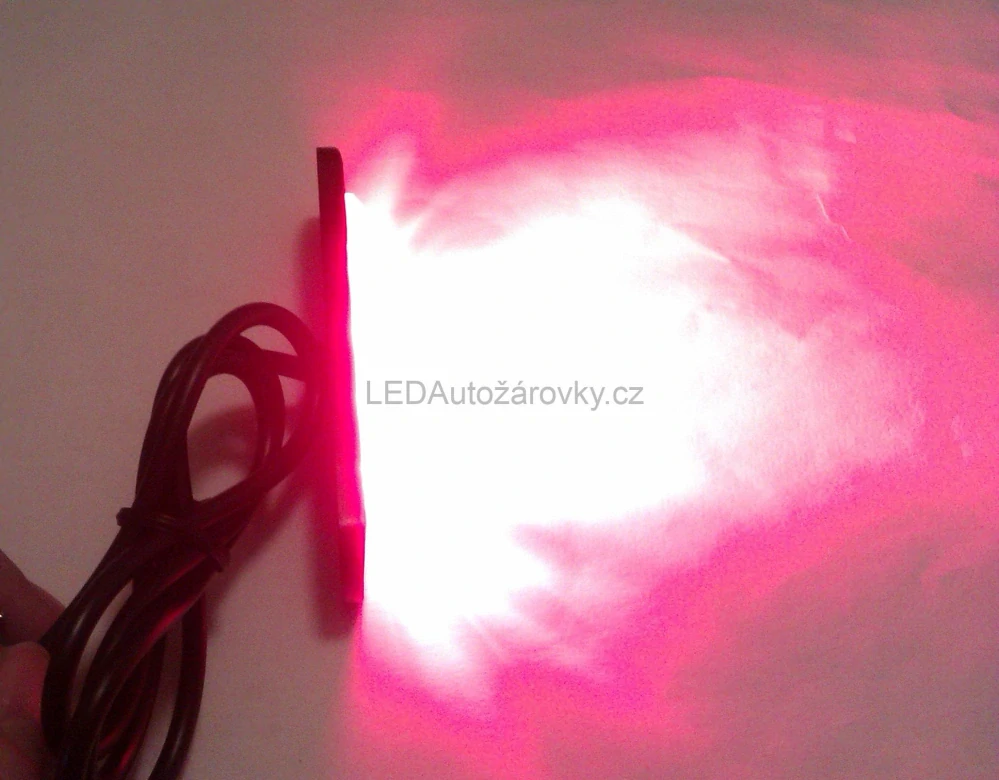 LED stroboskop maják - 4 LED 12V 24V 2W modrý