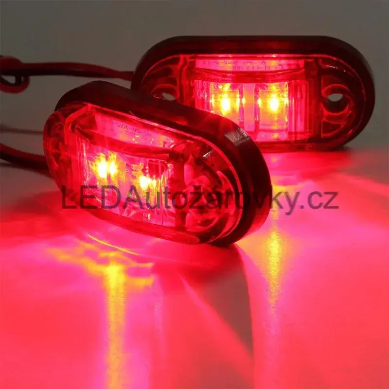 LED poziční světlo - 2x SMD 5730 12V 24V E4 oranžové