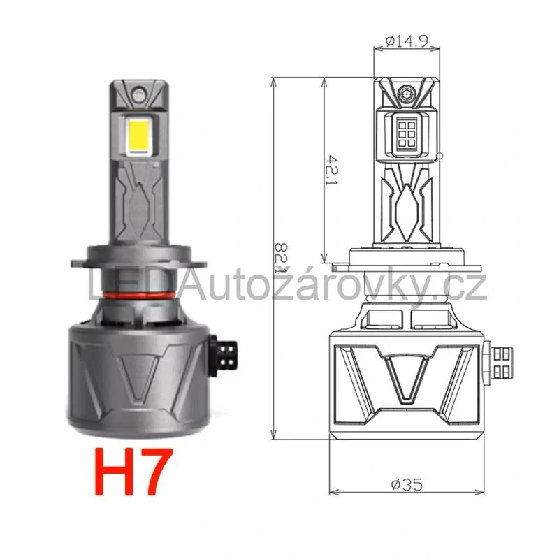 LED žárovky H7 - F12 12V 24V 120W 3.400Lux