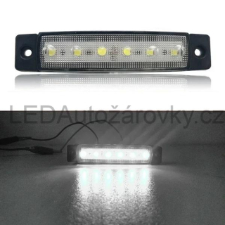 LED poziční světlo - 6x SMD 12V 24V E4 bílé