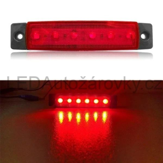 LED poziční světlo - 6x SMD 12V 24V E4 červené