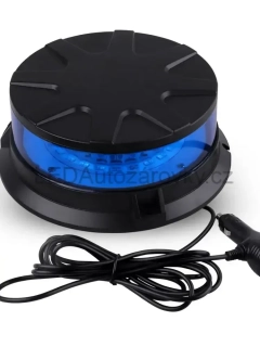 LED stoboskop maják na střechu magnetický 12V 24V 9W modrý