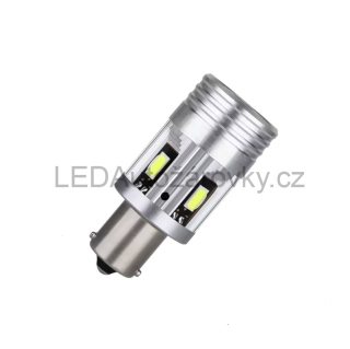 LED žárovky P21W BA15S - 4x CSP 12V 27W 600Lux bílá