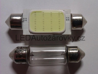 LED Autožárovky C5W - COB 12V 1W bílá 41mm